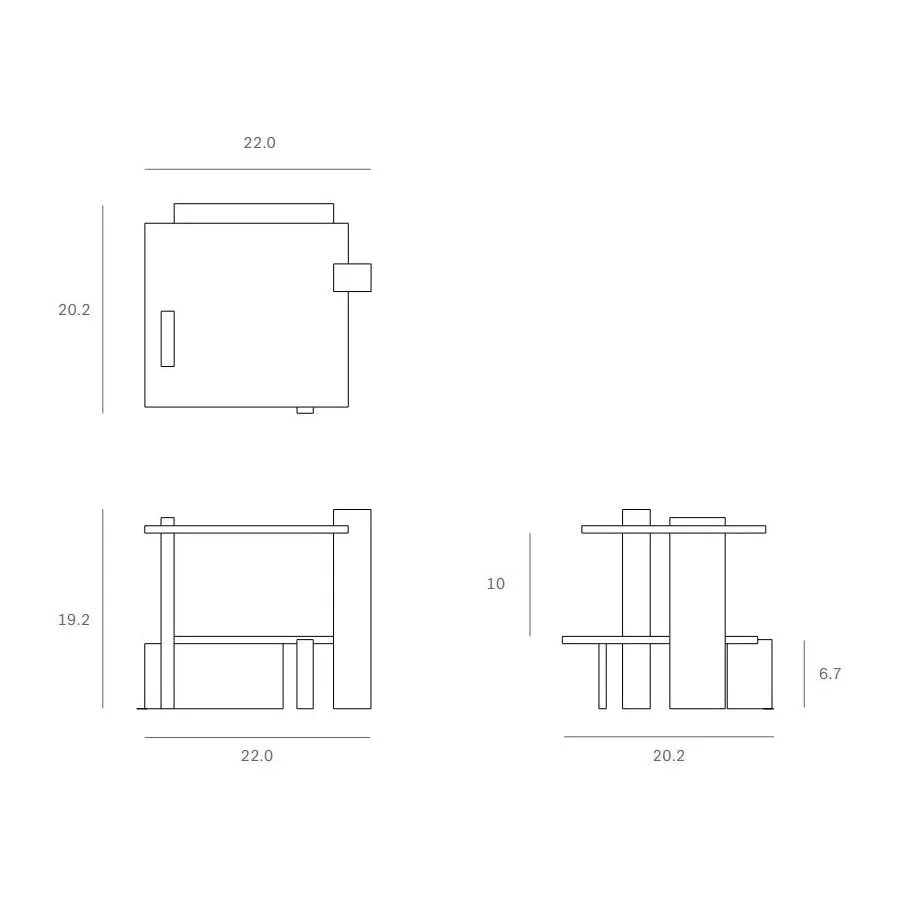 Abstract Side Table