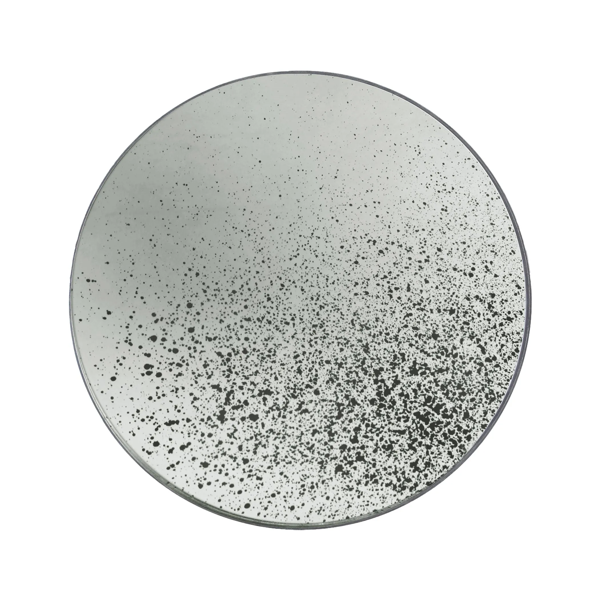 Aged Round Wall Mirror