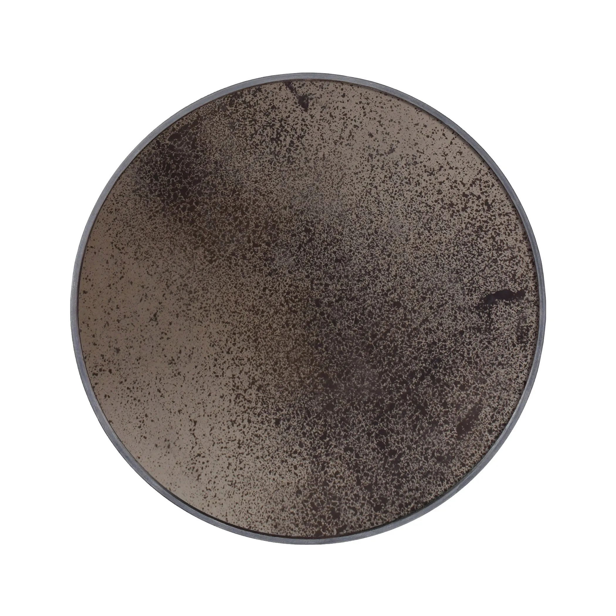 Aged Round Wall Mirror
