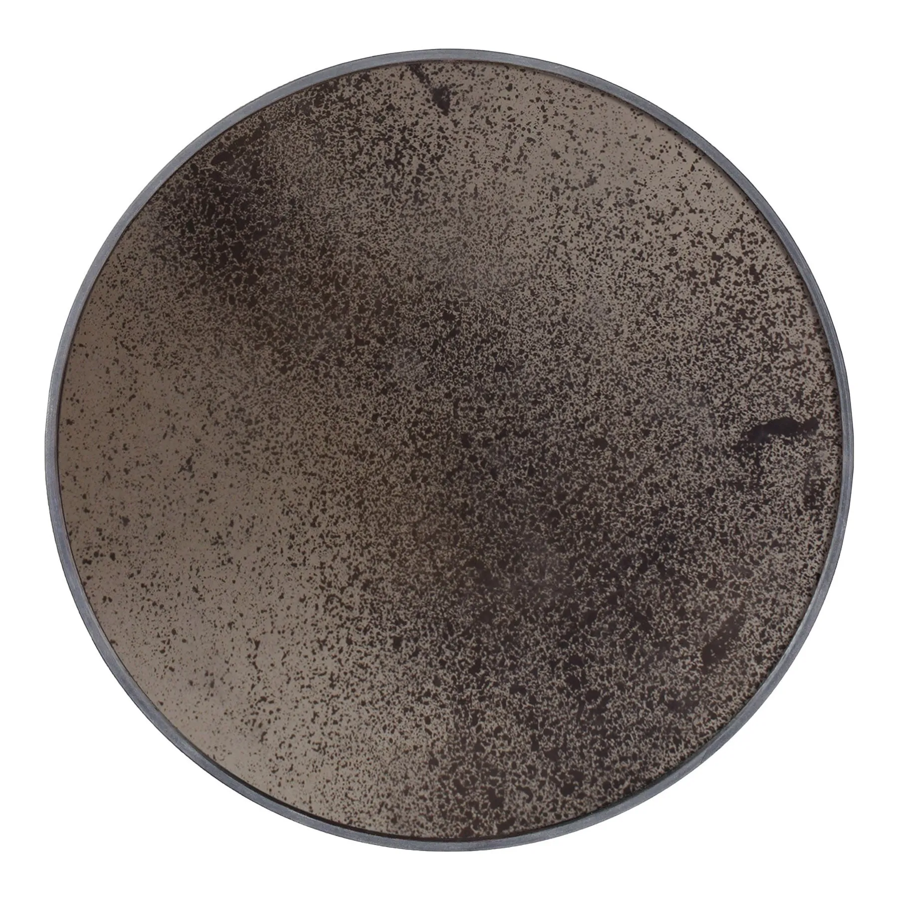 Aged Round Wall Mirror