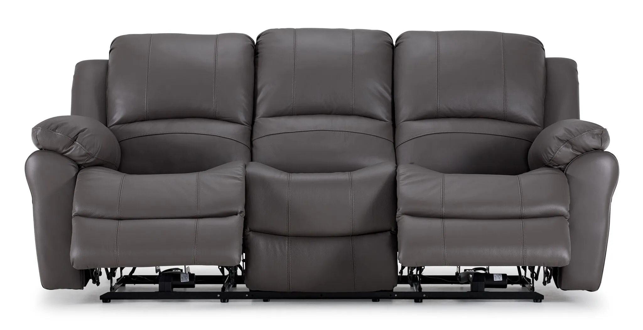 Alba Leather Power Reclining Sofa - Grey
