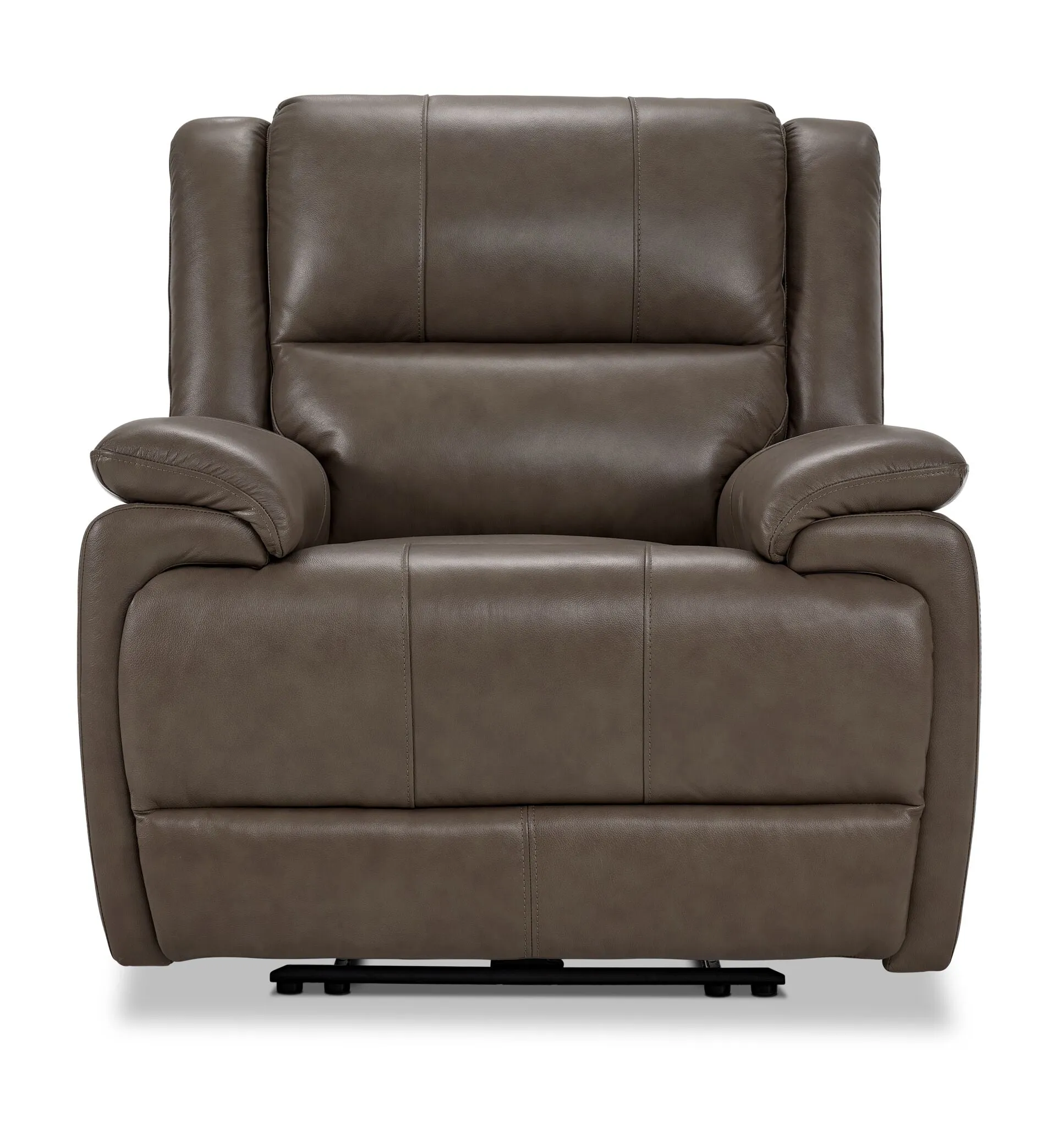 Allie Leather Dual Power Recliner - Mocha