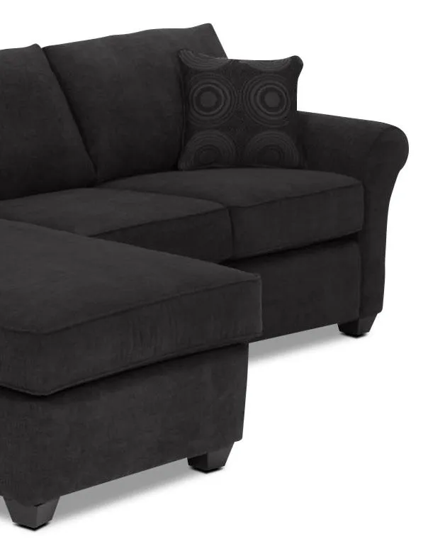 Althea 2-Piece Sectional with Left-Facing Chaise - Black