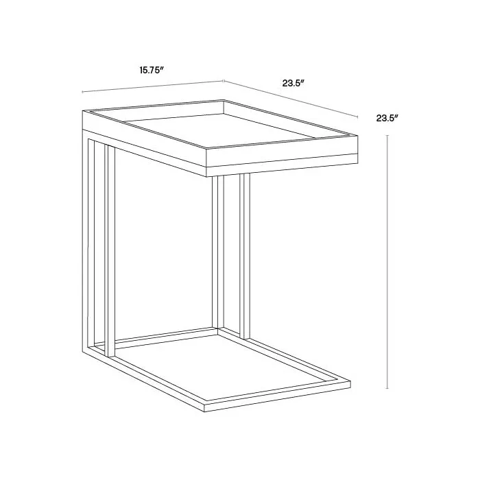 Arden C-Shaped Side Table