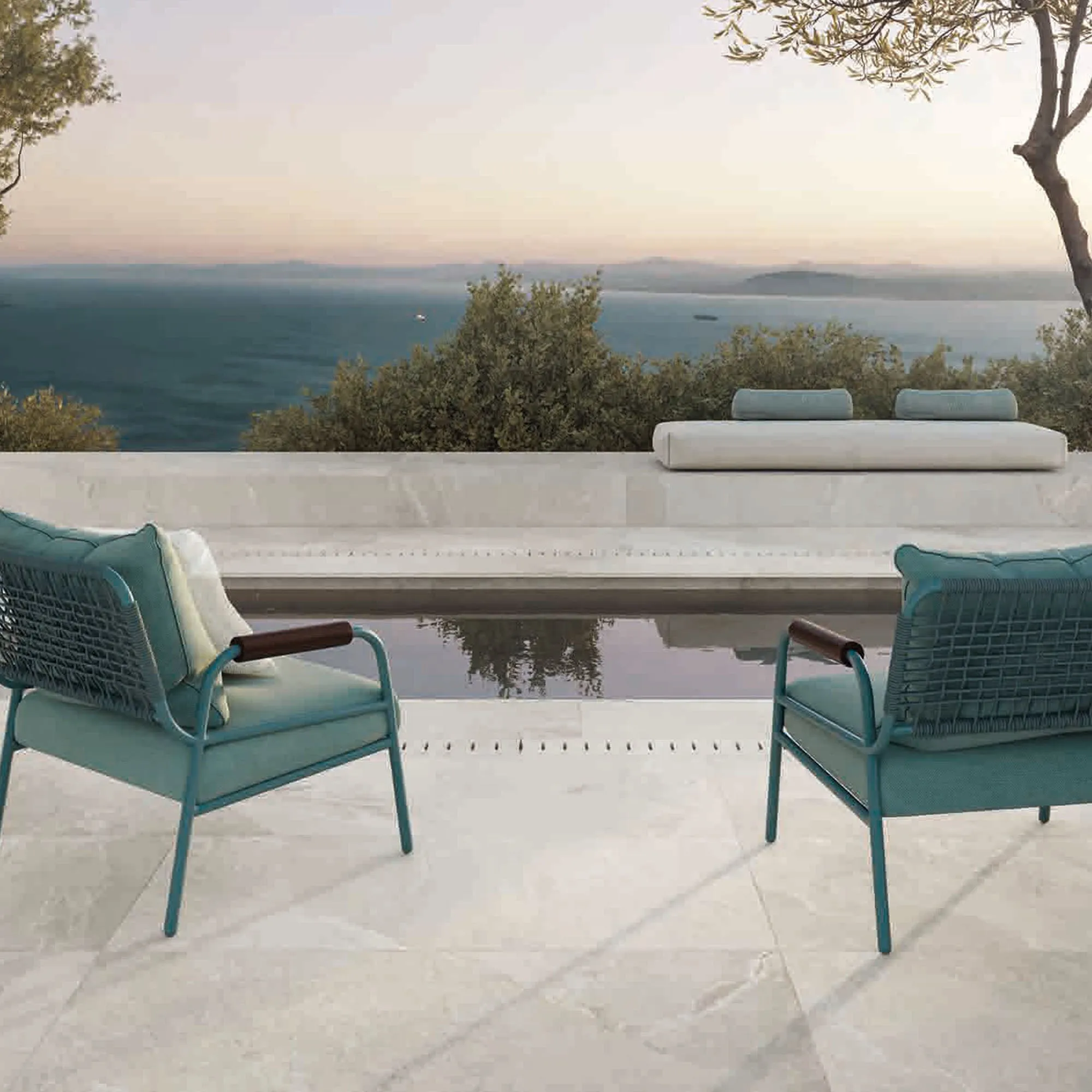 Ardesia Bianco Stone Effect Porcelain Tile 80x80cm Matt