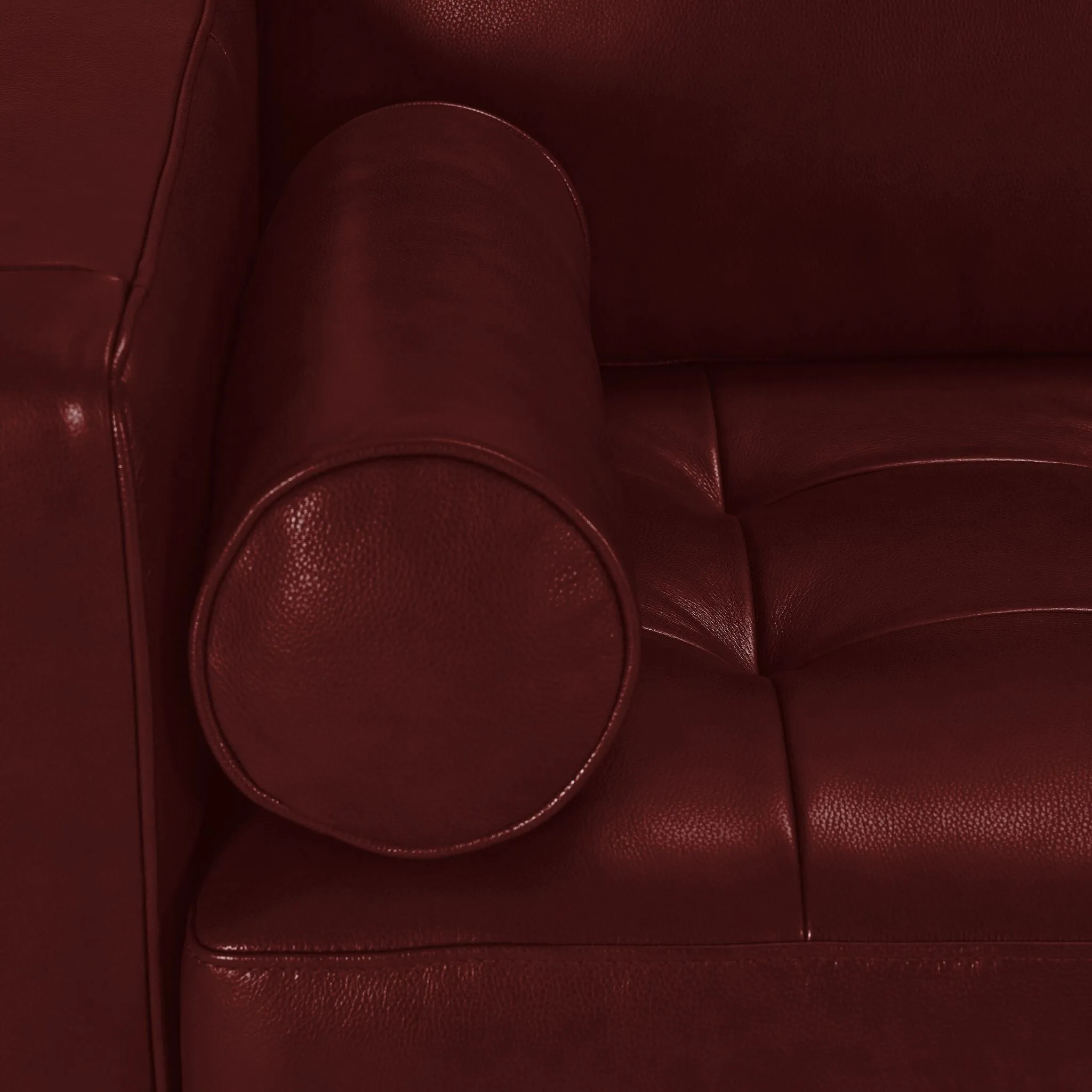 Bari Leather Sofa and Loveseat Set - Fire