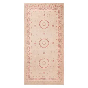 Beige & Pink Antique Khotan Rug - 6'2" x 12'6"