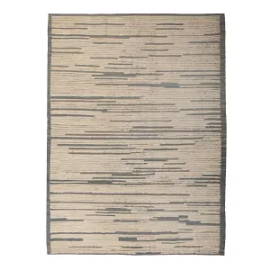 Beige Zameen Transitional Wool Rug - 6'11" x 9'6"