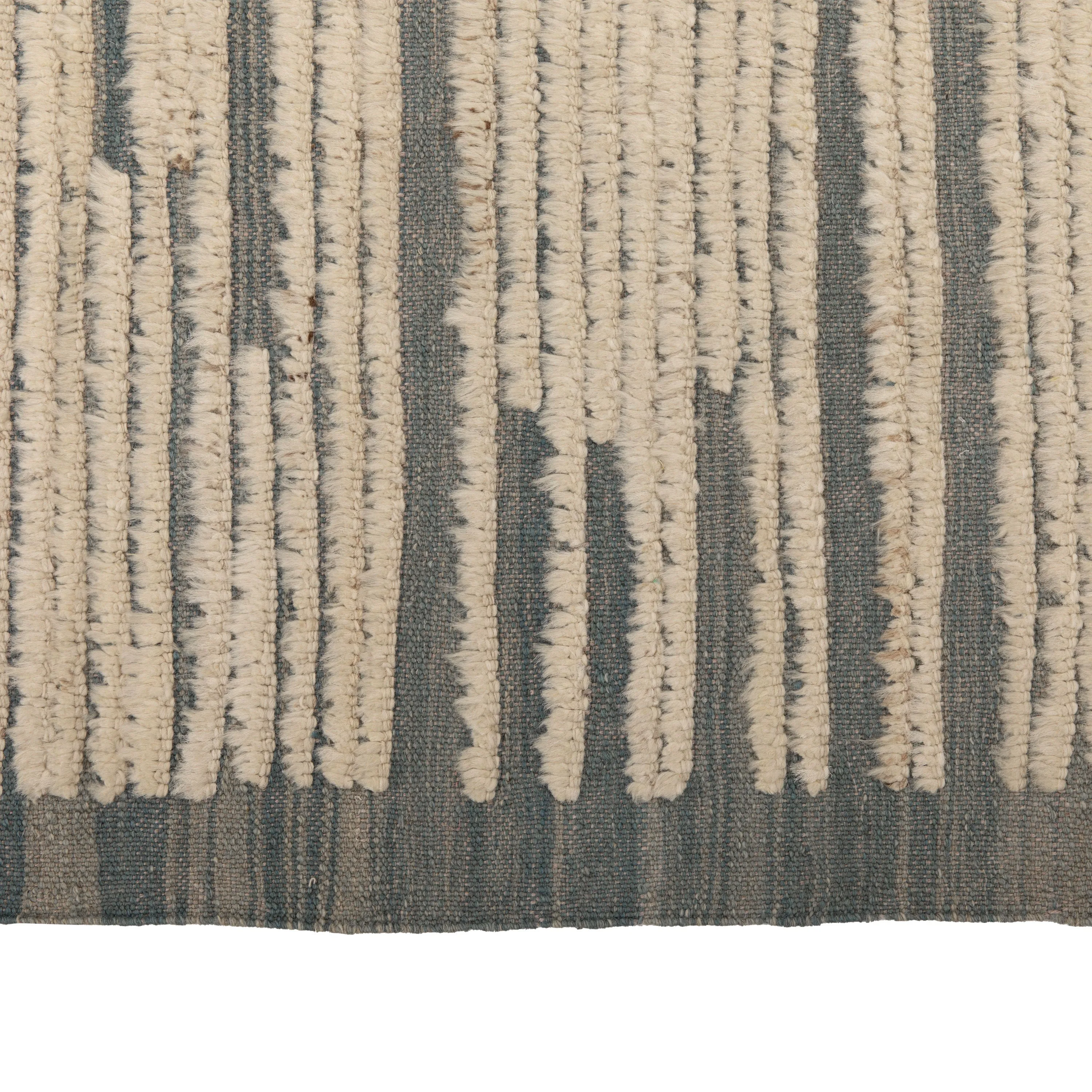 Beige Zameen Transitional Wool Rug - 6'11" x 9'6"