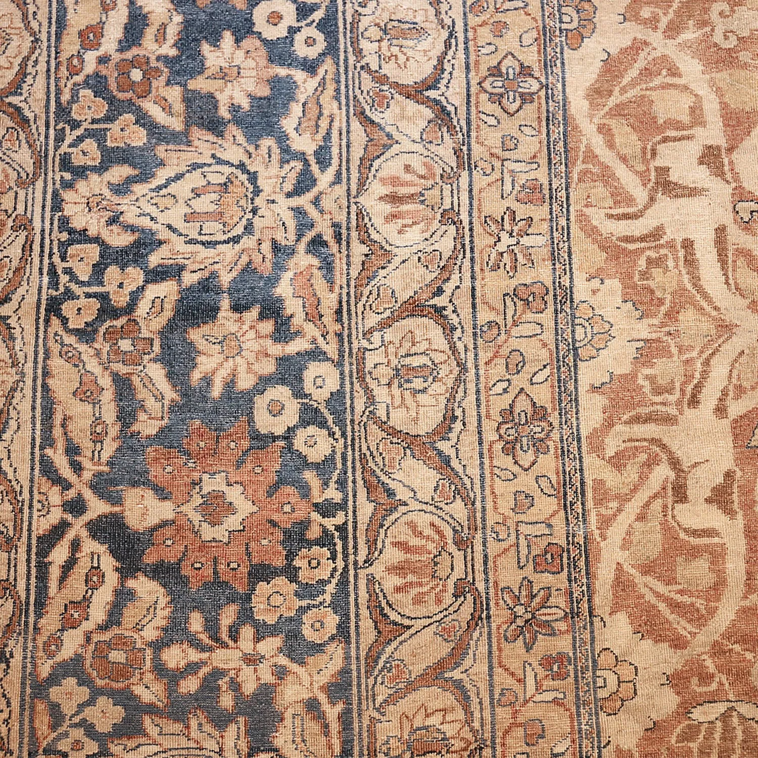 Brown Antique Persian Lavar Kerman Rug - 11'6" x 18'