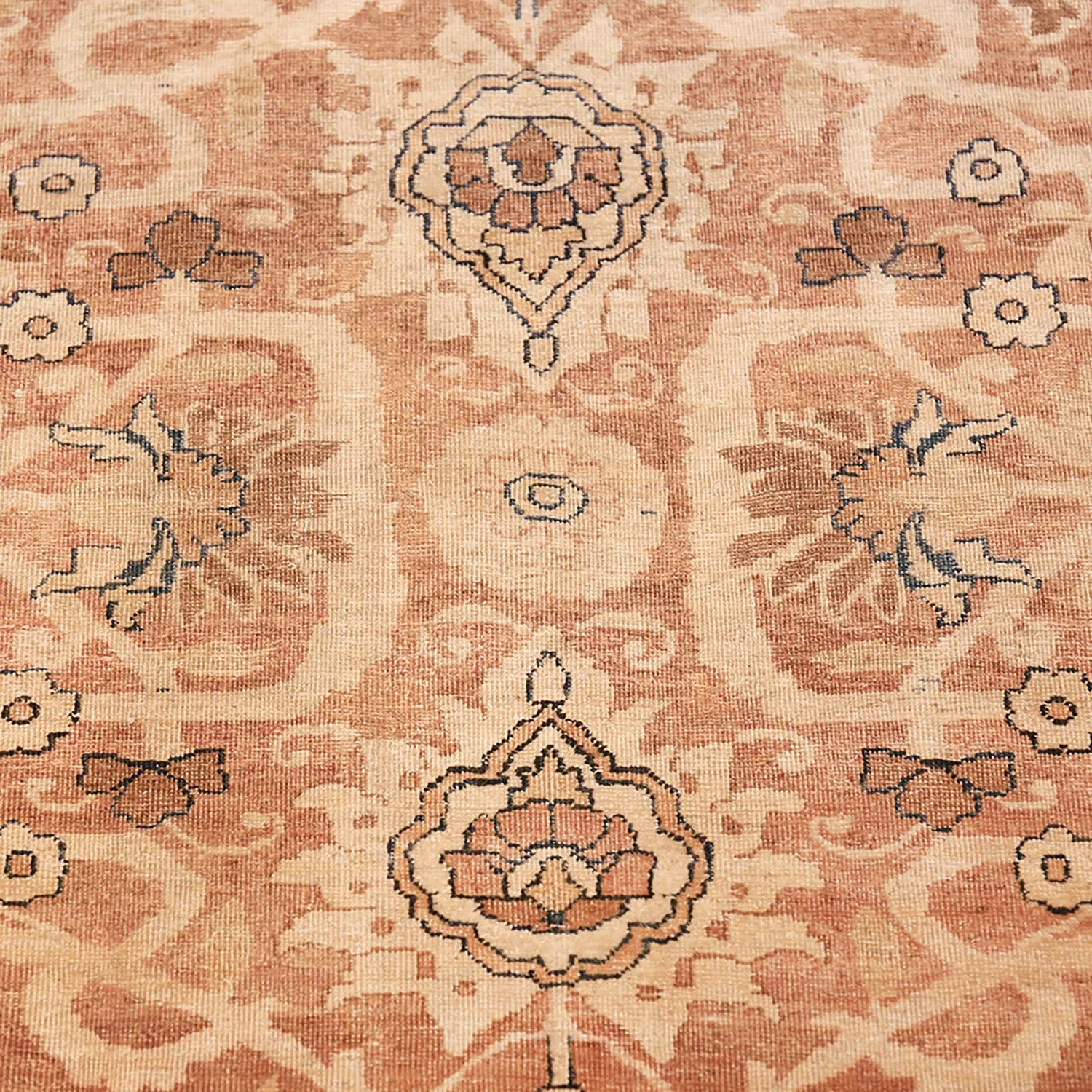 Brown Antique Persian Lavar Kerman Rug - 11'6" x 18'
