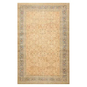 Brown Antique Persian Lavar Kerman Rug - 11'6" x 18'