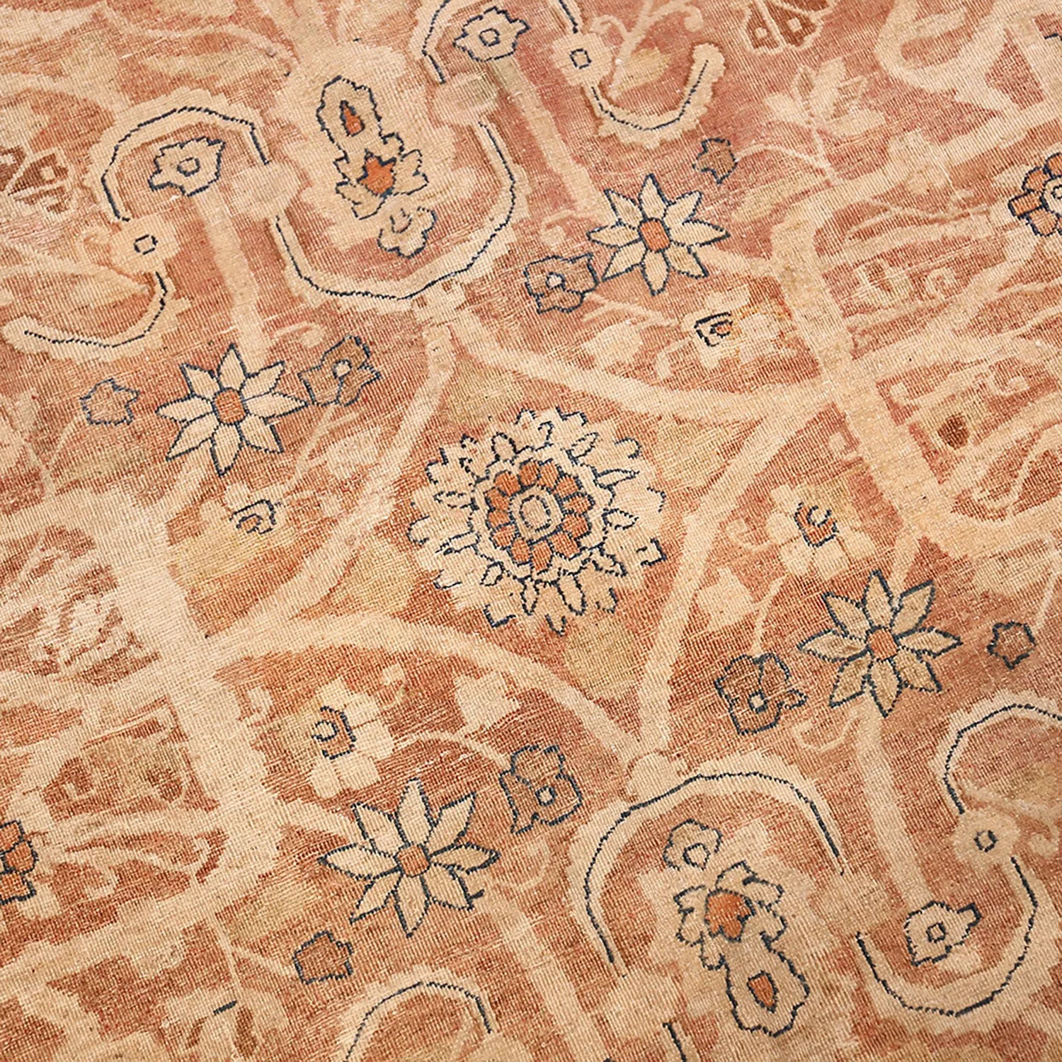 Brown Antique Persian Lavar Kerman Rug - 11'6" x 18'