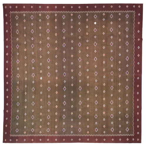 Brown Vintage Wool Rug - 15' x 15'3"
