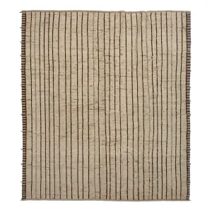 Brown Zameen Transitional Wool Rug - 12'9" x 14'