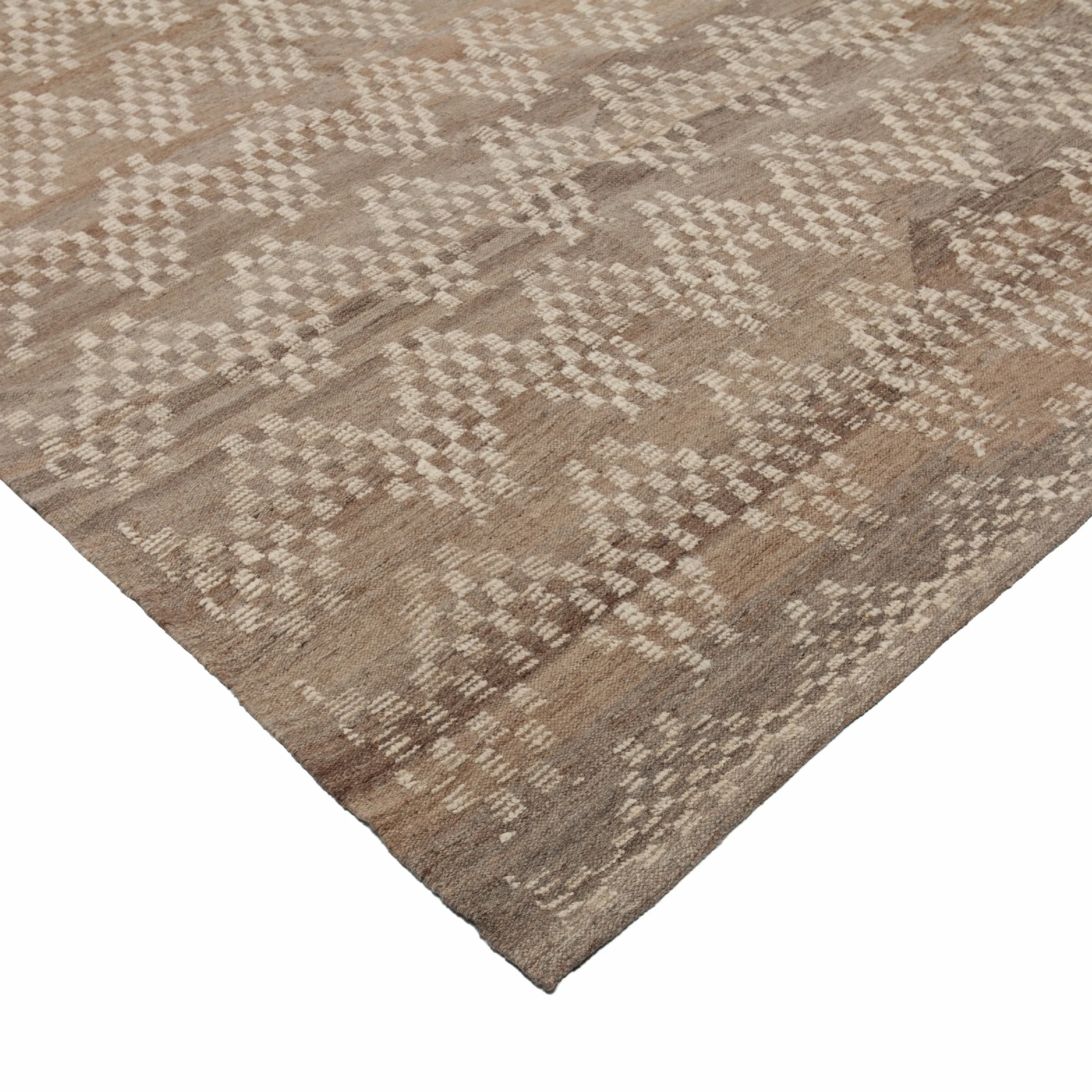 Brown Zameen Transitional Wool Rug - 13'8" x 16'6"
