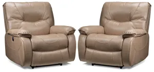 Canton 2-Pack of Power Recliners - Taupe