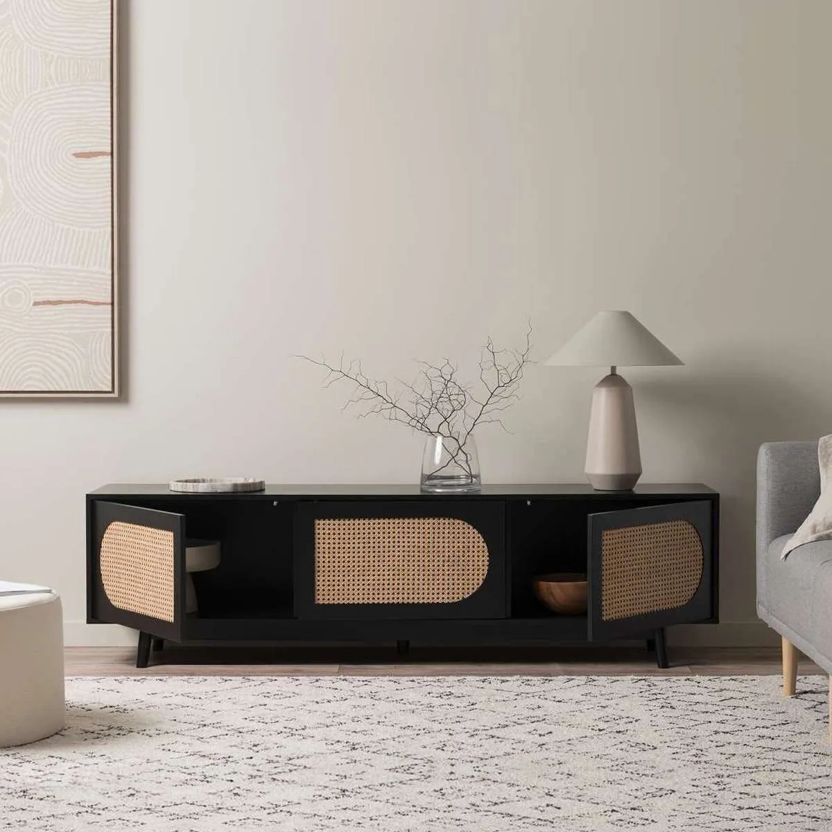 Claremont Entertainment Unit - Black Mocka