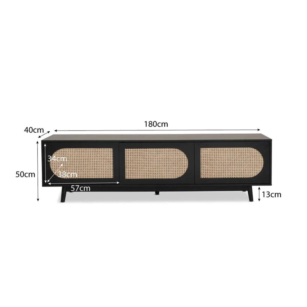 Claremont Entertainment Unit - Black Mocka