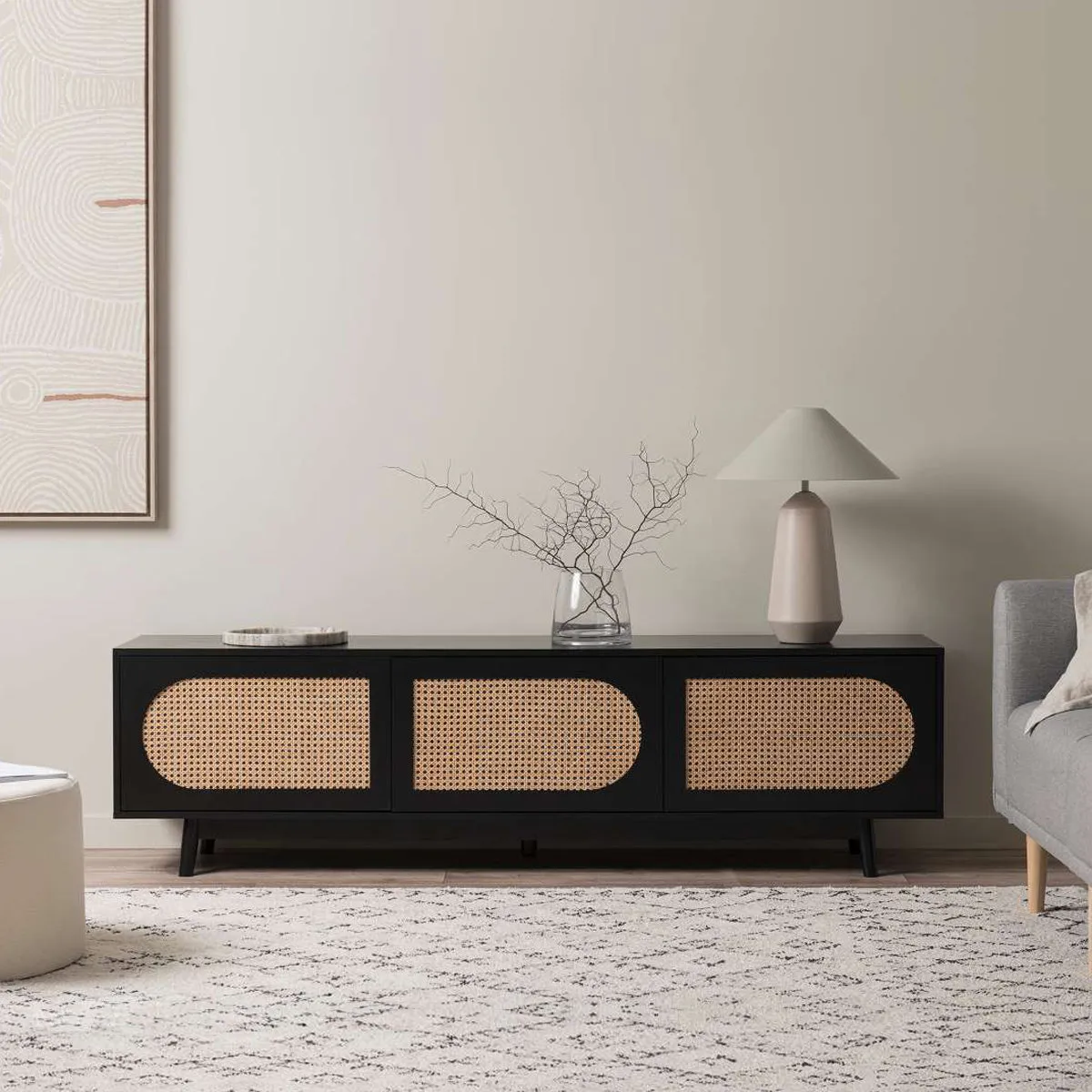 Claremont Entertainment Unit - Black Mocka