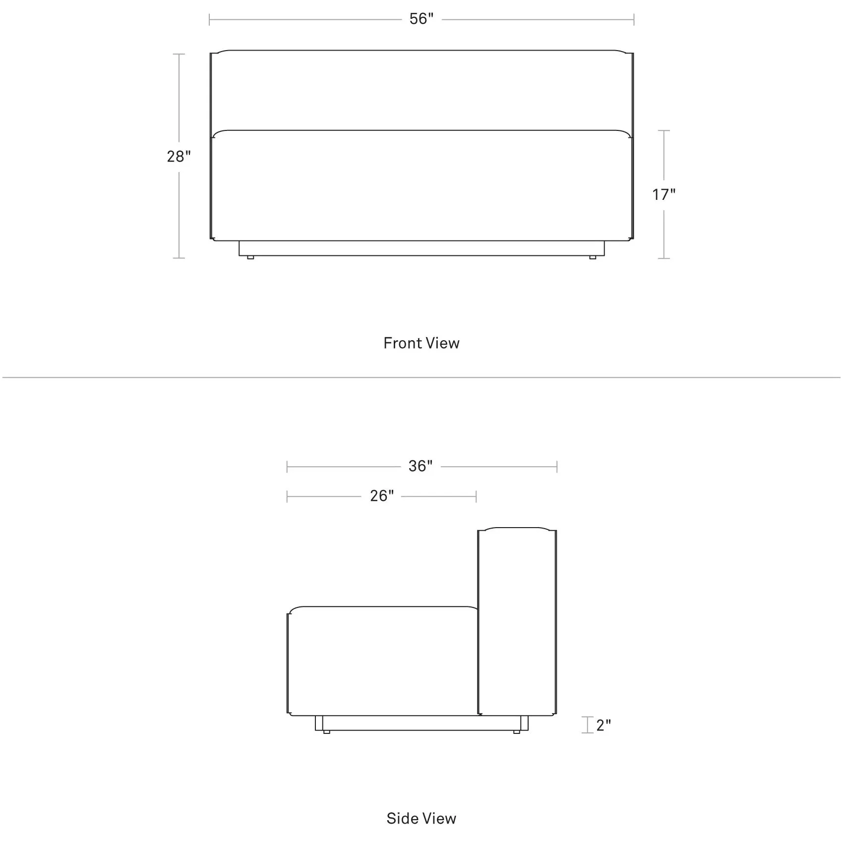 Cleon Armless Sofa