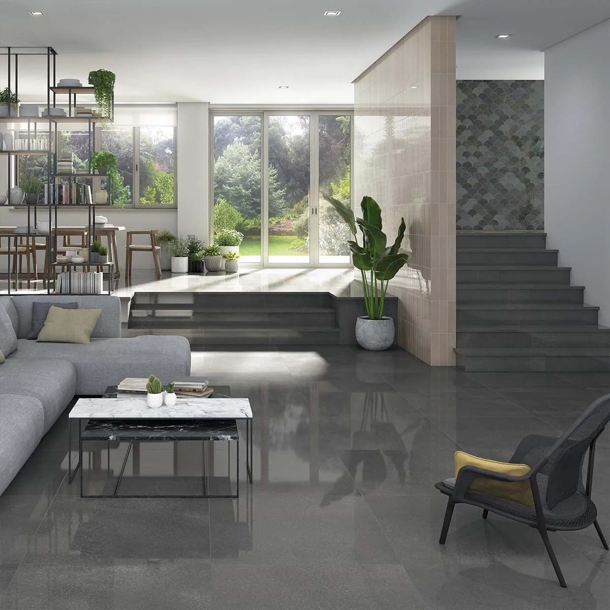Cliff-R Igneo Stone Effect Porcelain Tile 80x80cm Matt