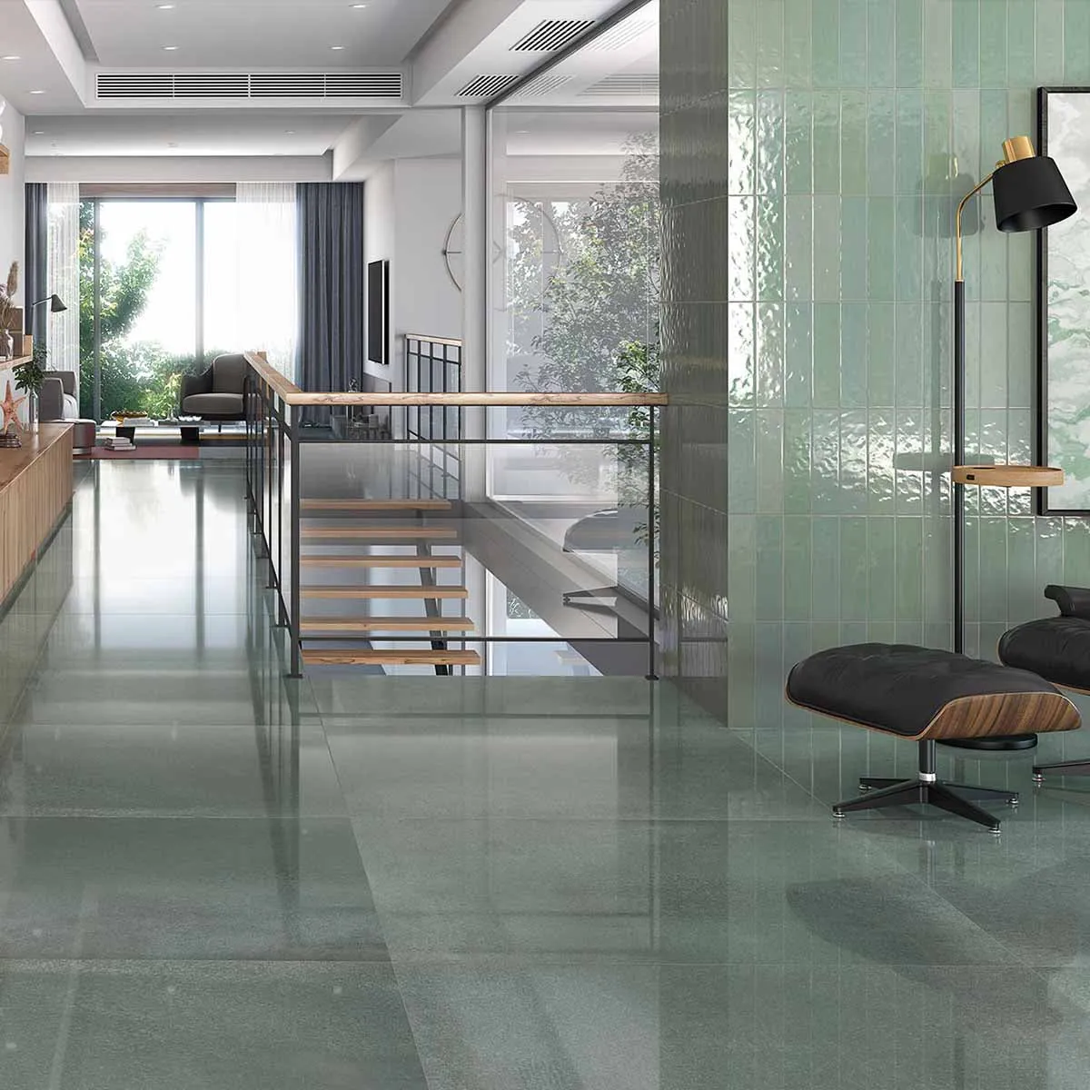 Cliff-R Jade Stone Effect Porcelain Tile 79x79cm Polished
