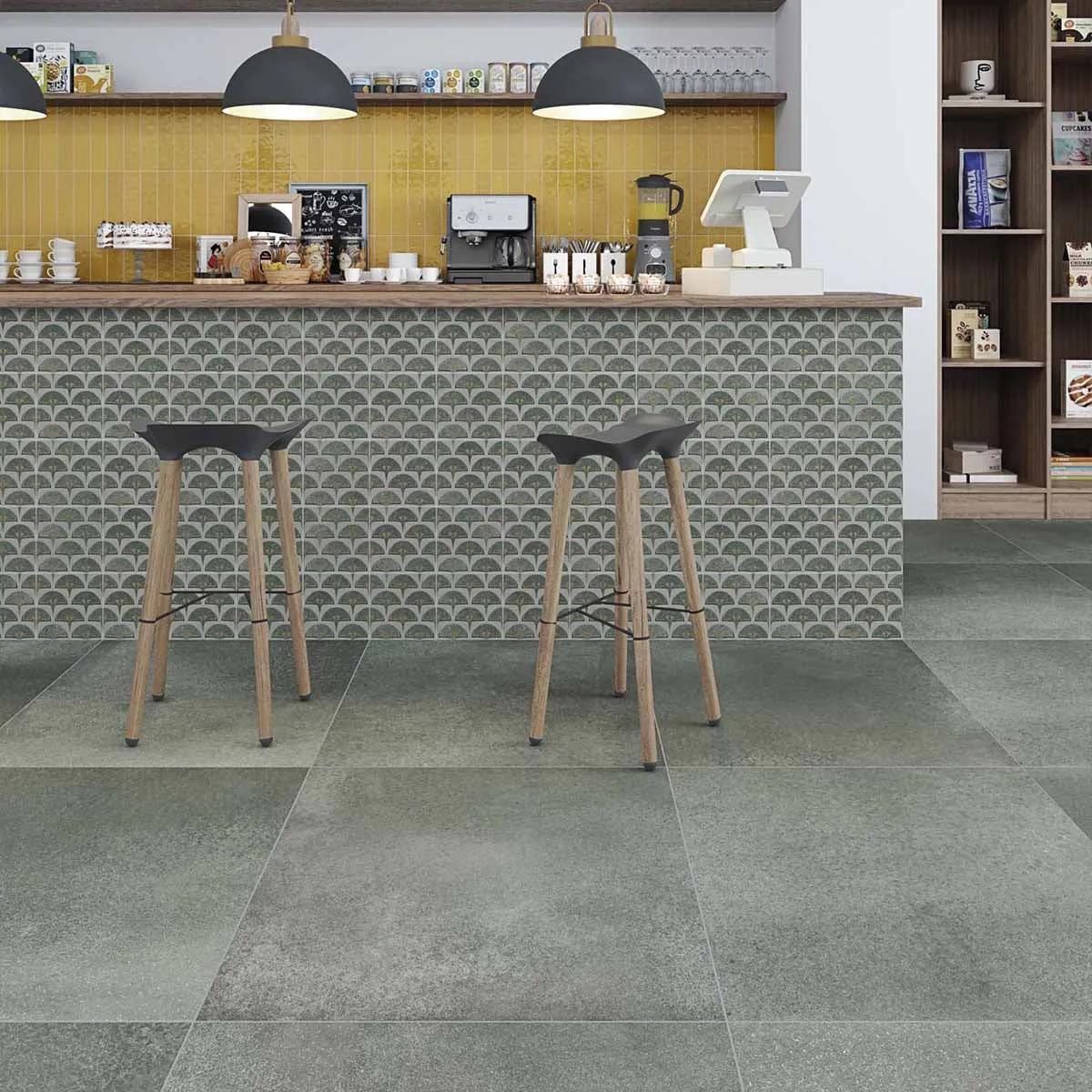 Cliff-R Jade Stone Effect Porcelain Tile 80x80cm Matt
