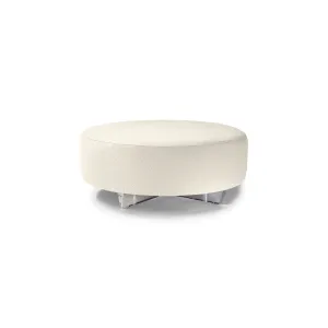 Clip 2 Round Table Ottoman with Clear Acrylic Base
