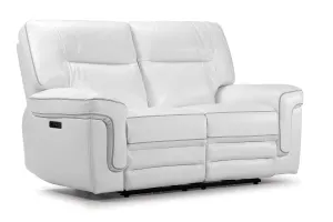 Cosmic Dual Power Reclining Loveseat - White