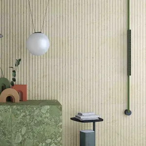 Cream-R Desert Stone Effect Decor Wall Tile 32x99cm Matt