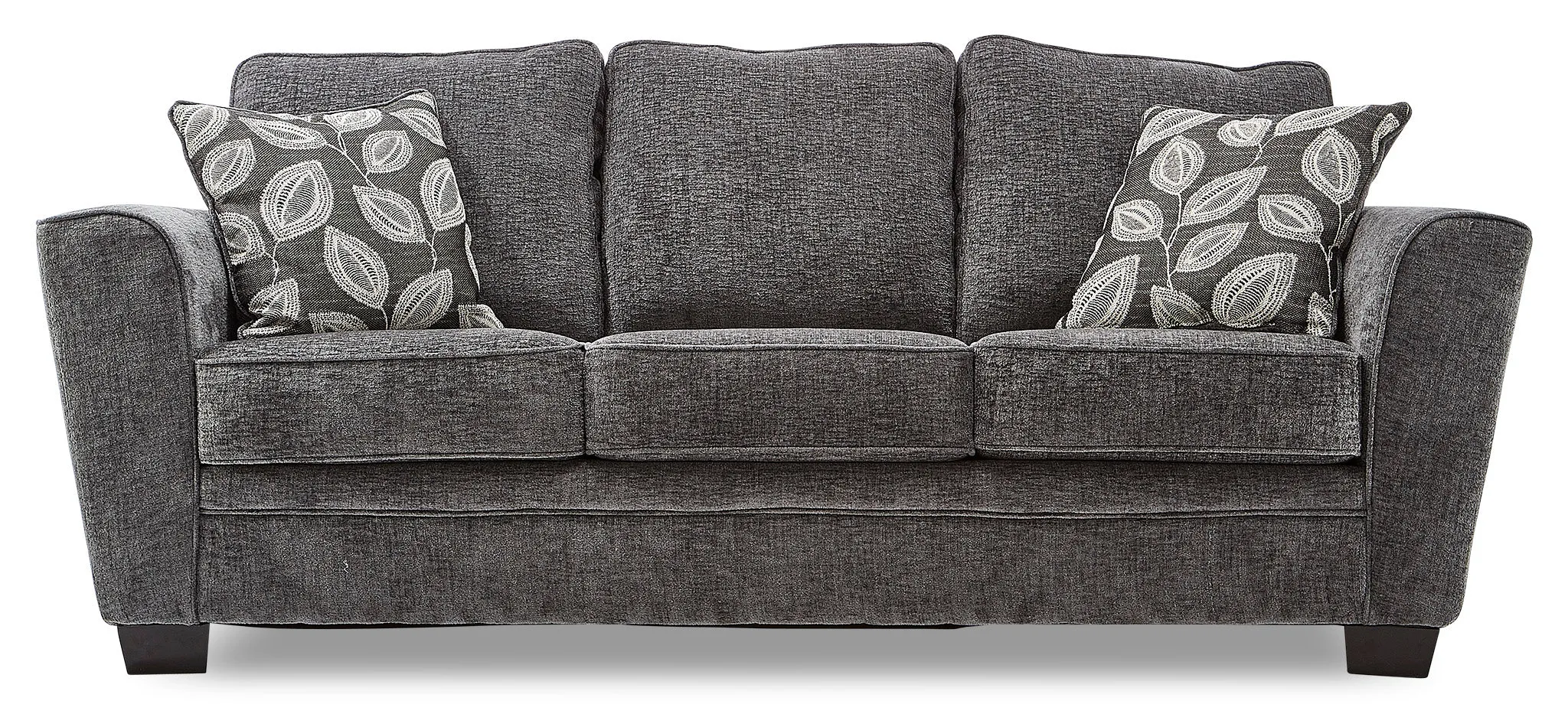 Daisy Sofa and Loveseat Set - Charcoal