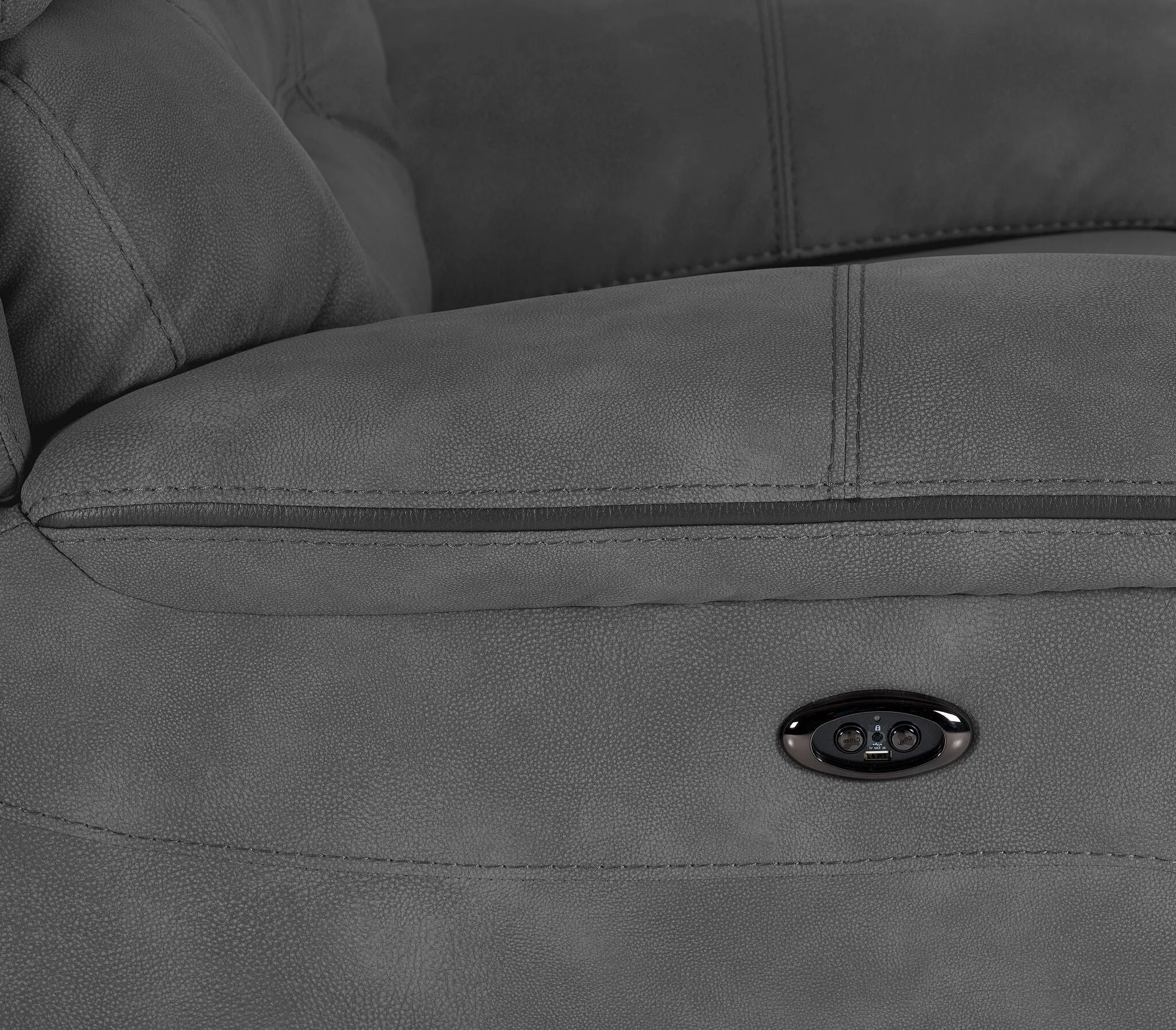 Dawson Power Reclining Sofa, Loveseat and Chair Set - Silver Grey