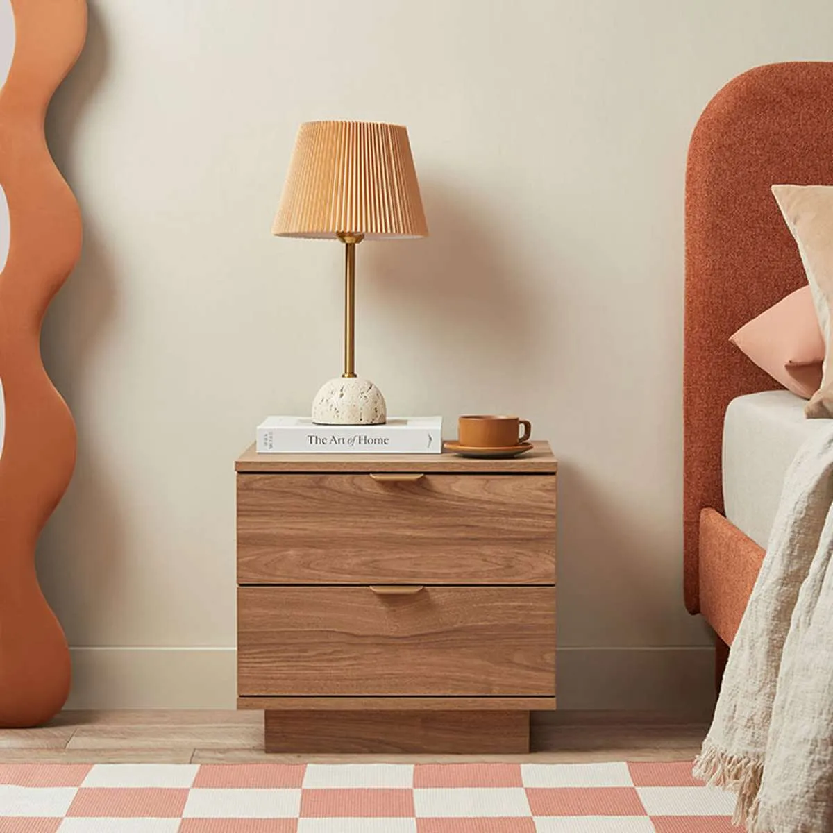 Elin Travertine Base Table Lamp Mocka