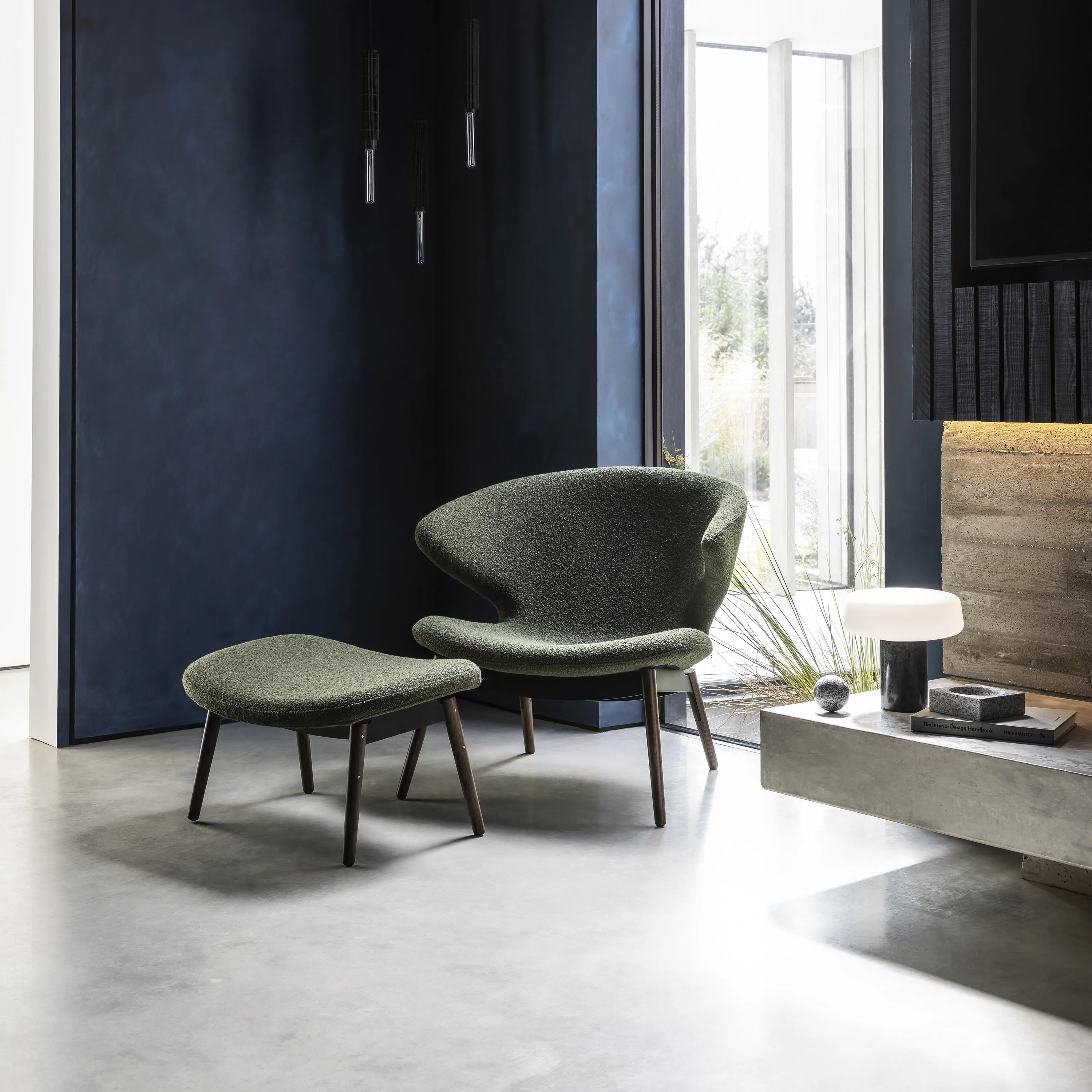 Ella Lounge Chair with Wood Legs