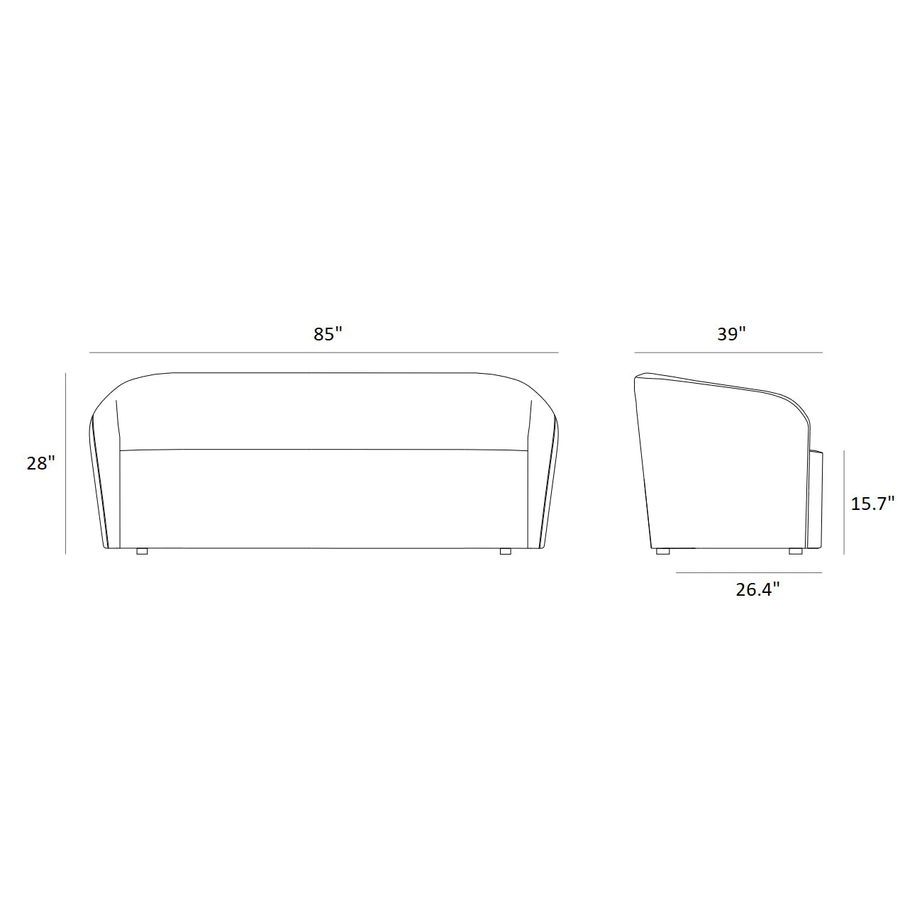 Ellipse 3 Seater Sofa