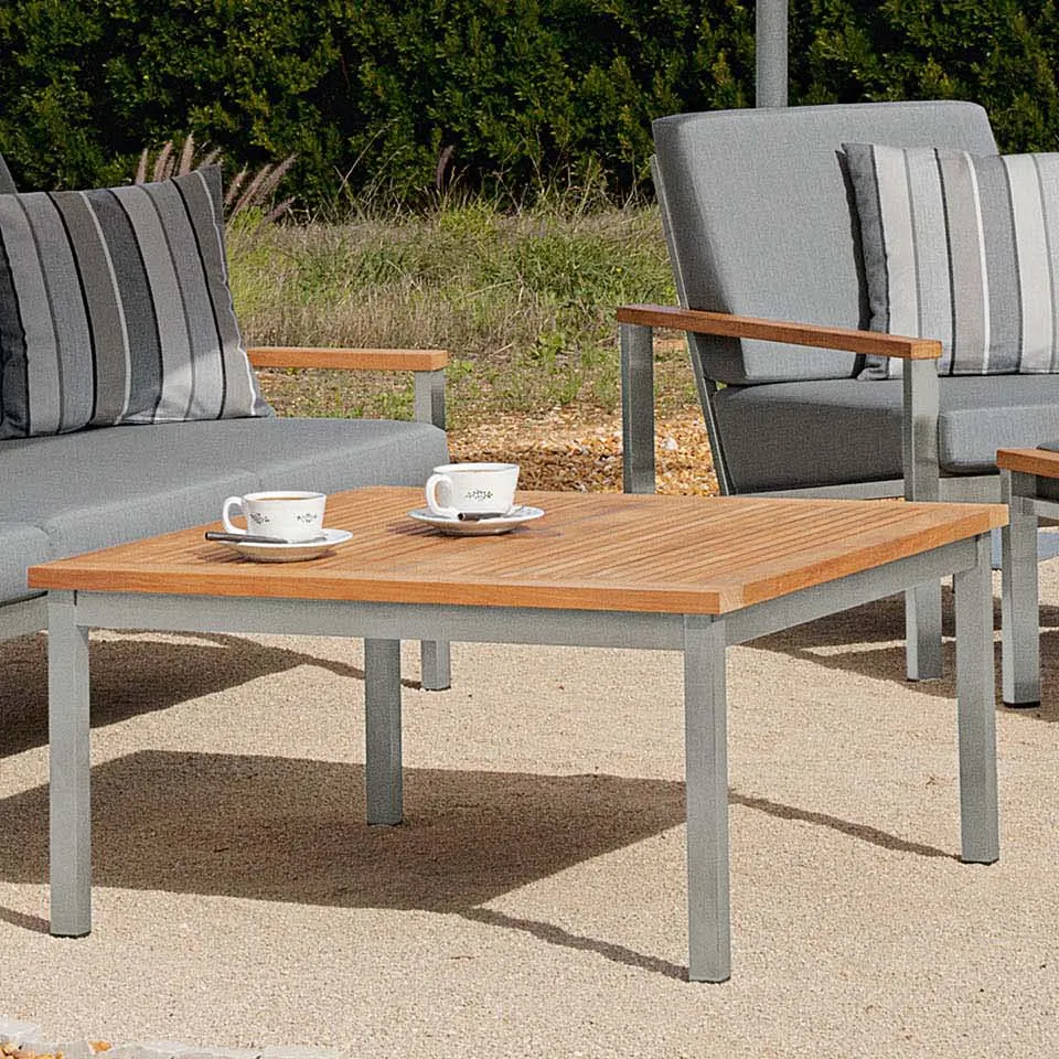 Equinox Square Conversation Table - Teak Top