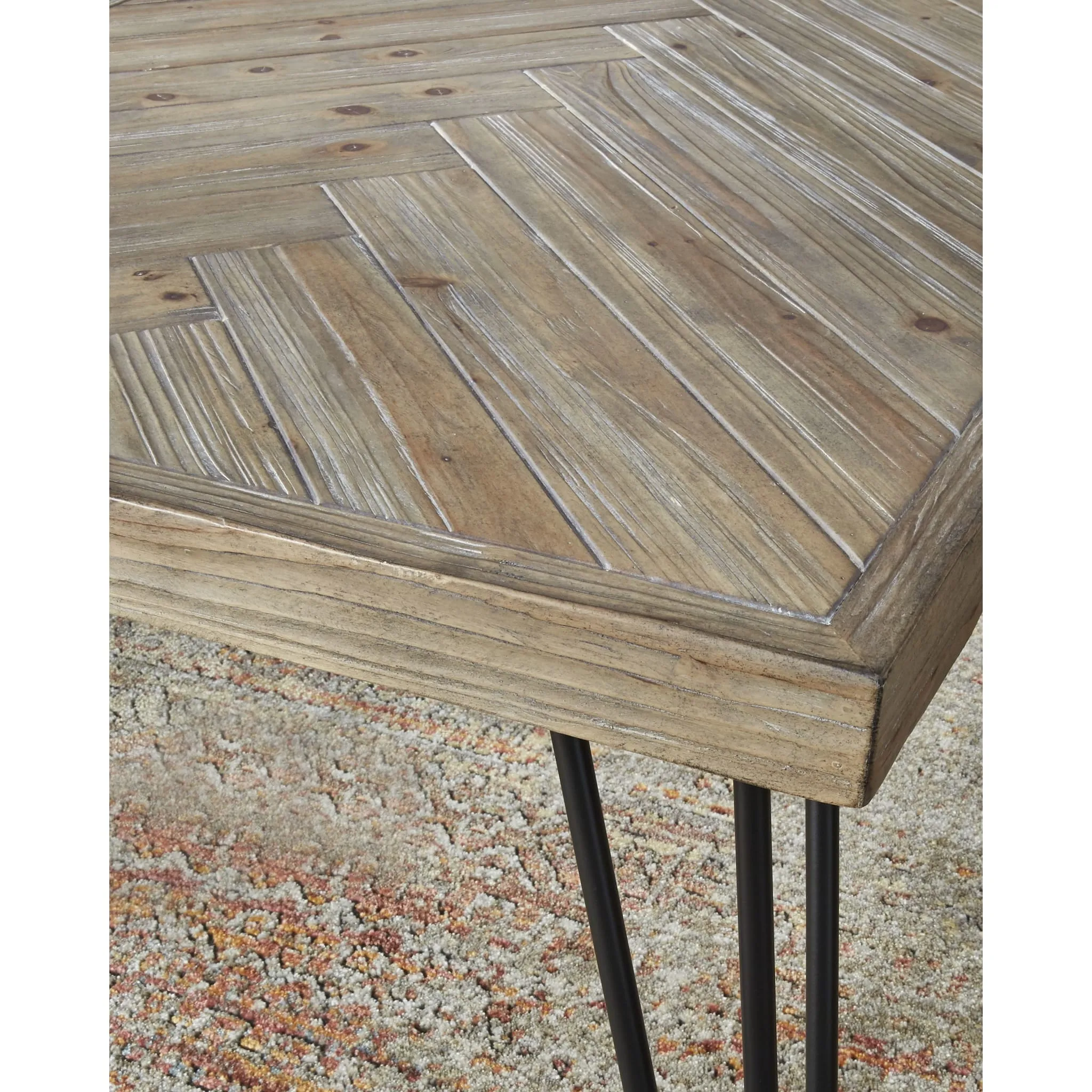 Everson Solid Fir Coffee Table in Sand Dollar Modus