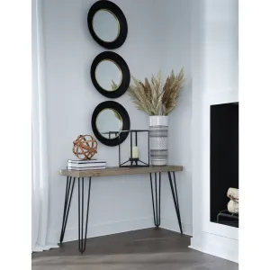 Everson Solid Fir Console Table in Sand Dollar Modus