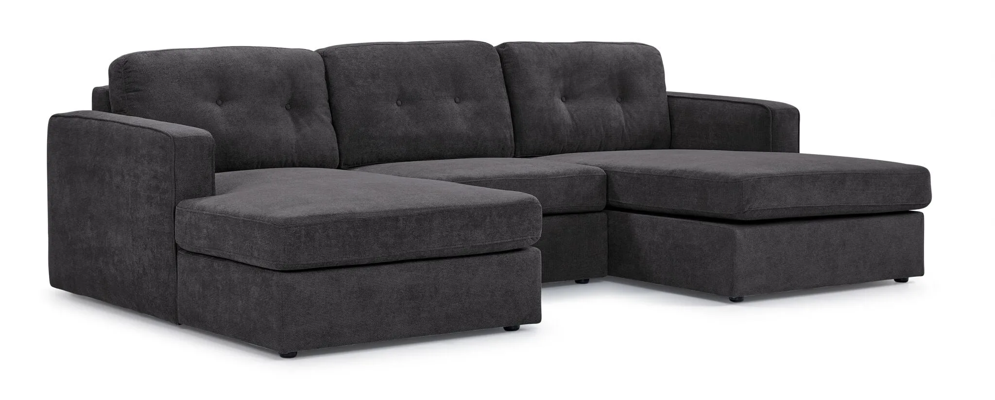 Feeling Connected - Connex 3-Piece Modular Chaise - Dark Grey