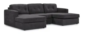Feeling Connected - Connex 3-Piece Modular Chaise - Dark Grey