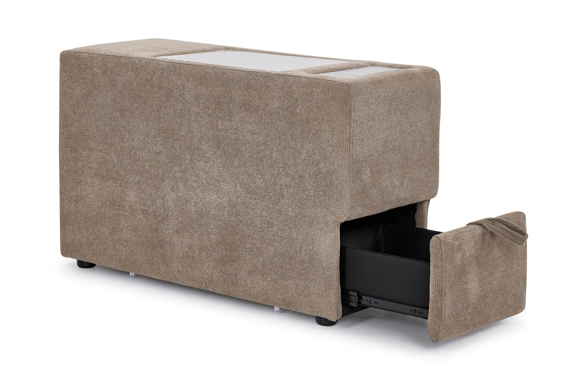 Feeling Connected - Connex 5-Piece Modular Sectional with Consoles - Beige