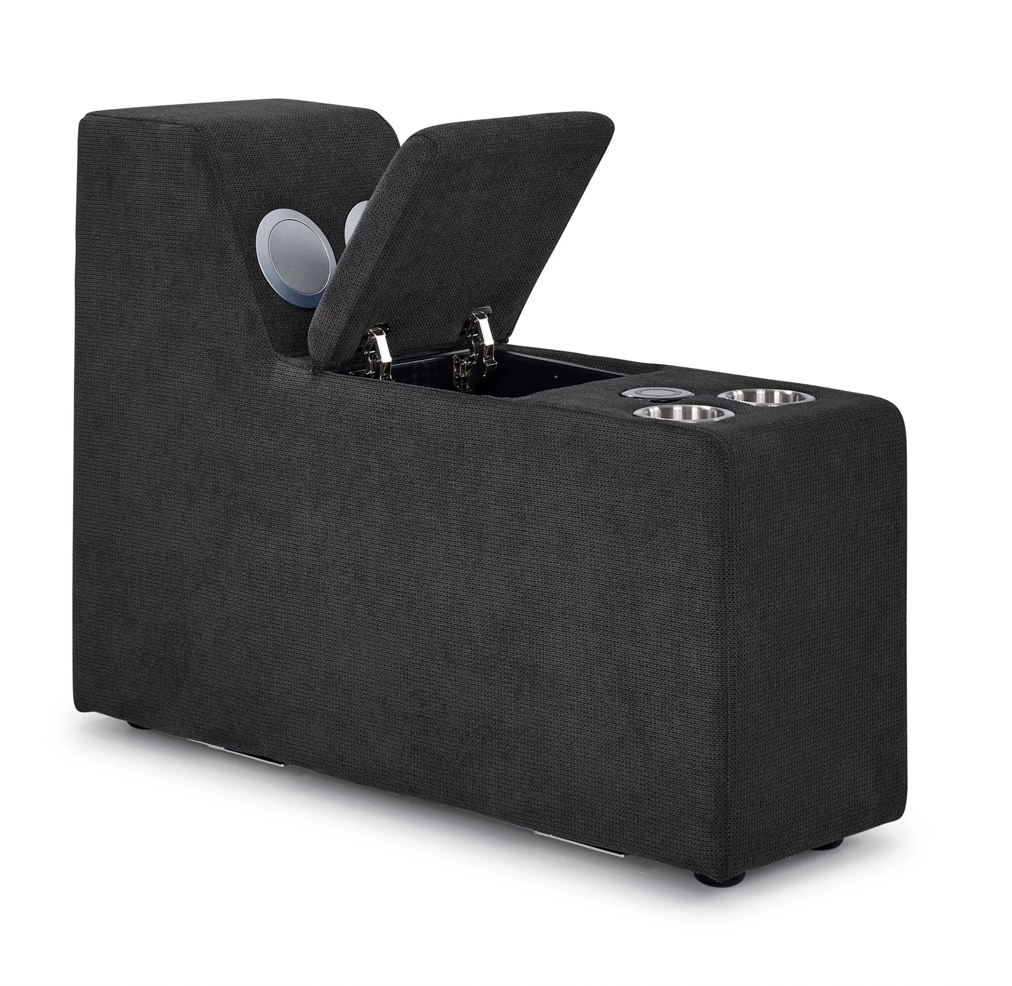 Feeling Connected - Connex 5-Piece Modular Sectional with Consoles - Dark Grey