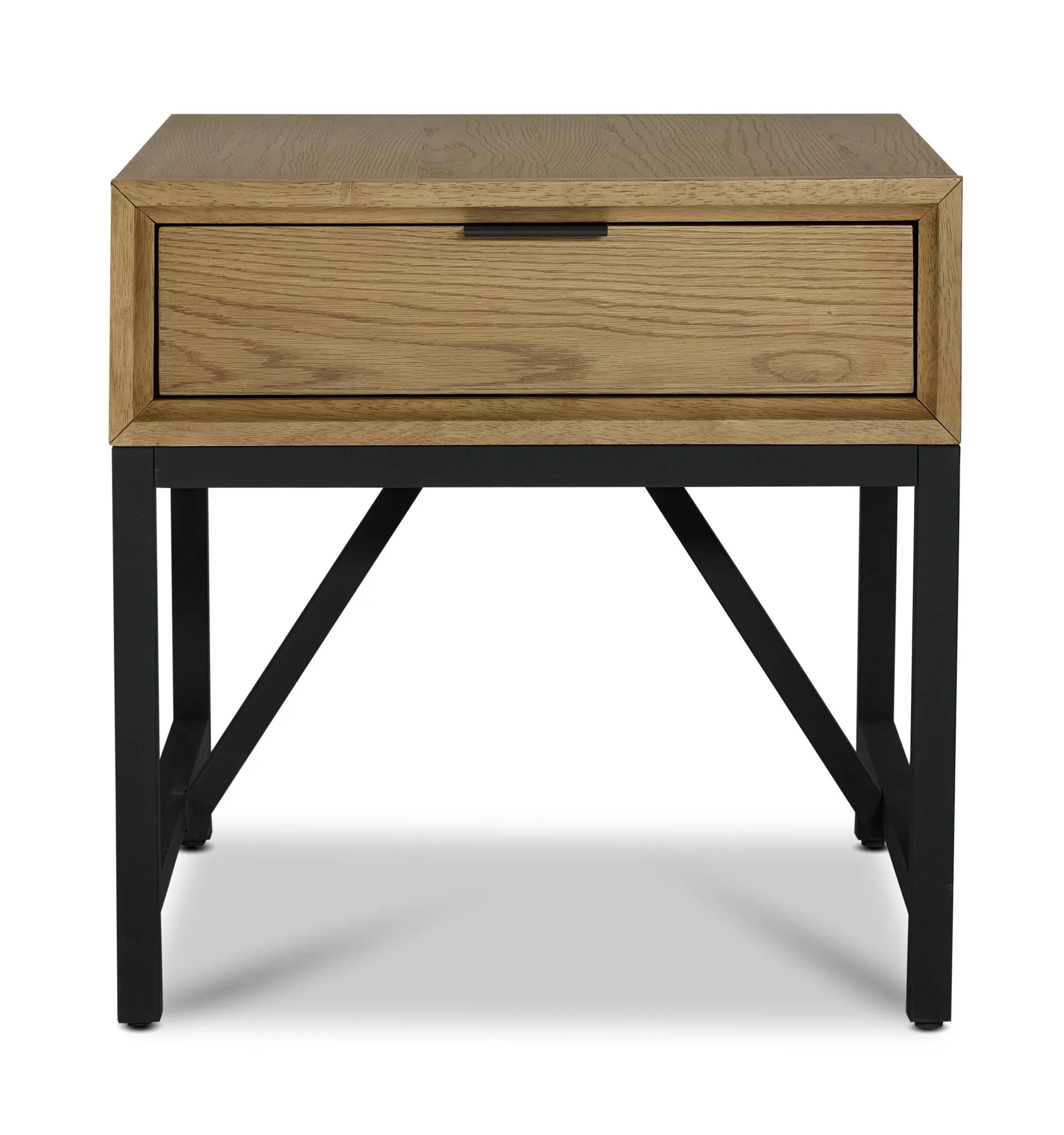 Feeling Connected - Newport 24" End Table - Oak and Black
