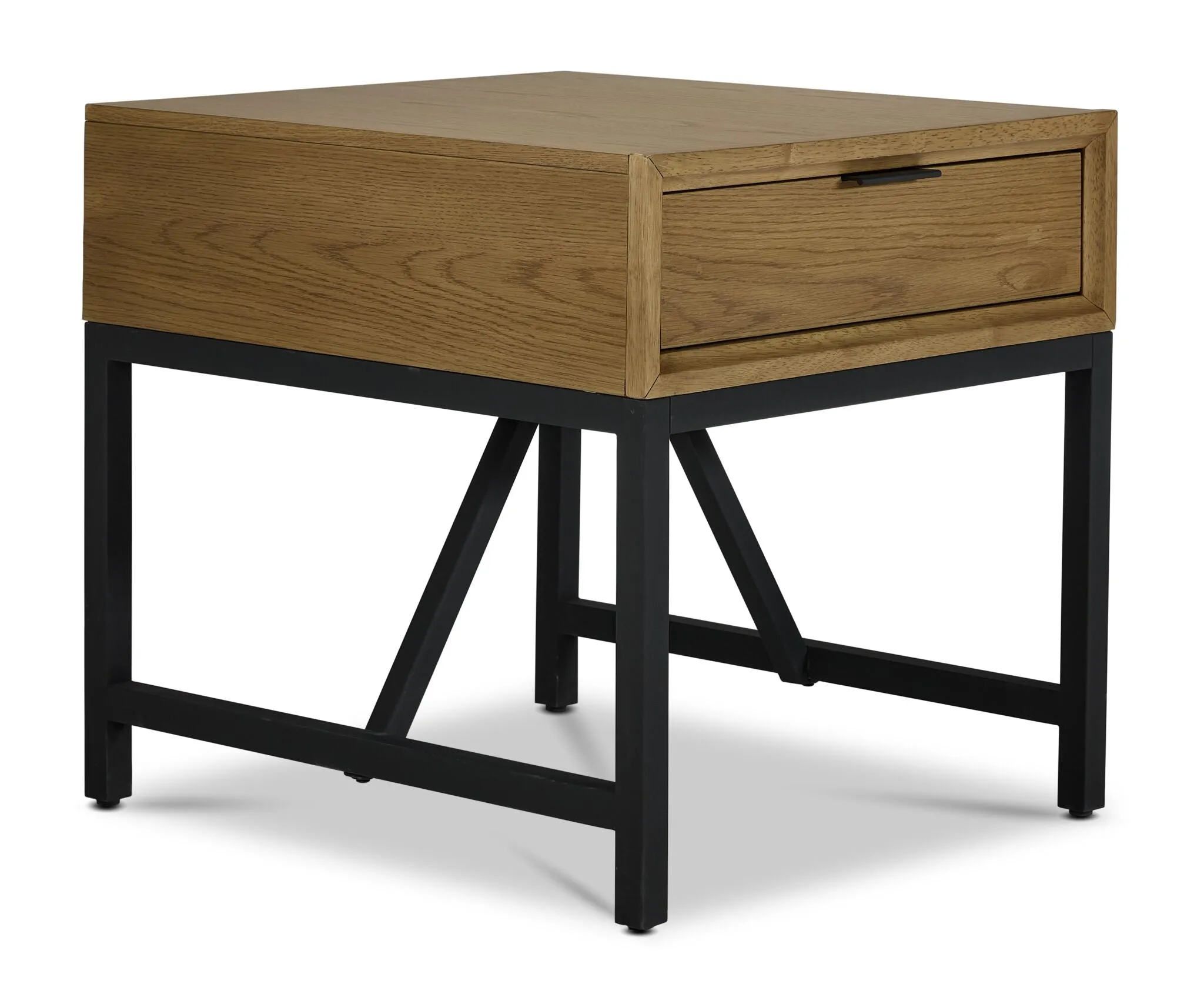 Feeling Connected - Newport 24" End Table - Oak and Black
