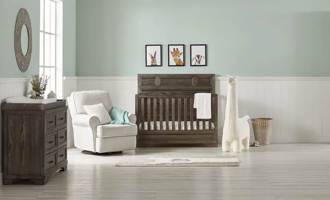 Foundry Convertible Crib - Brushed Pewter