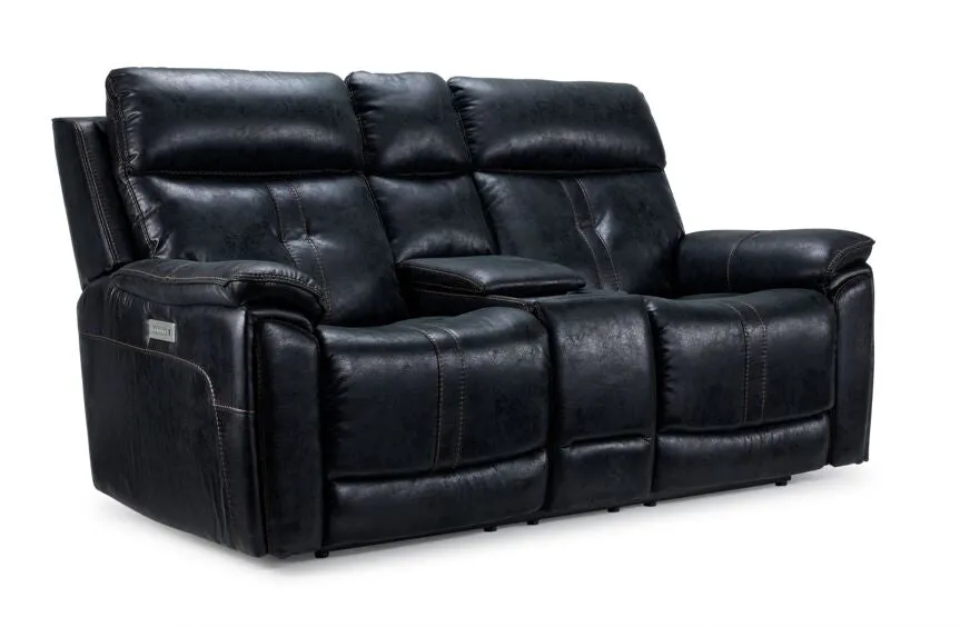 Franco Triple Power Reclining Sofa, Loveseat and Chair Set - Eclipse