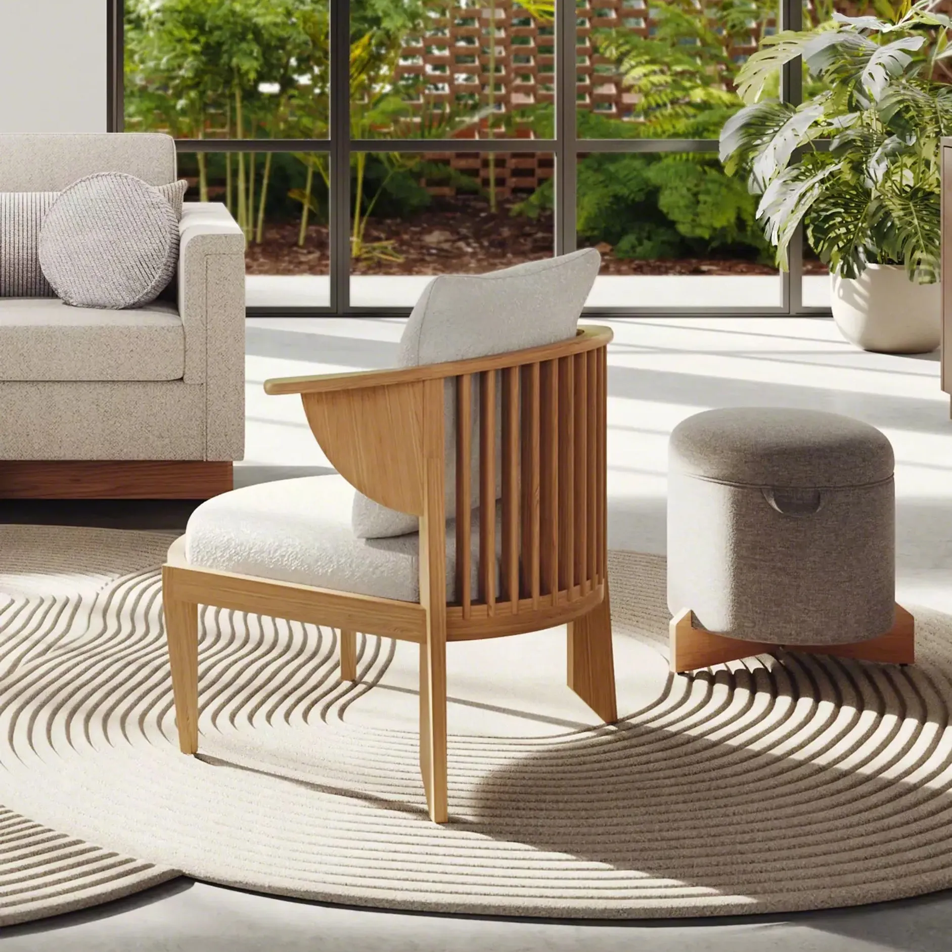 Frank Lloyd Wright Rockford Ottoman