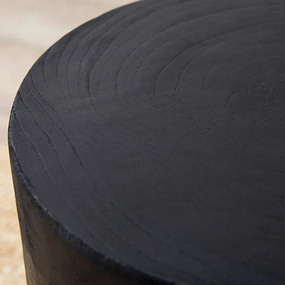 Frederick Wooden Side Table - Black Mocka