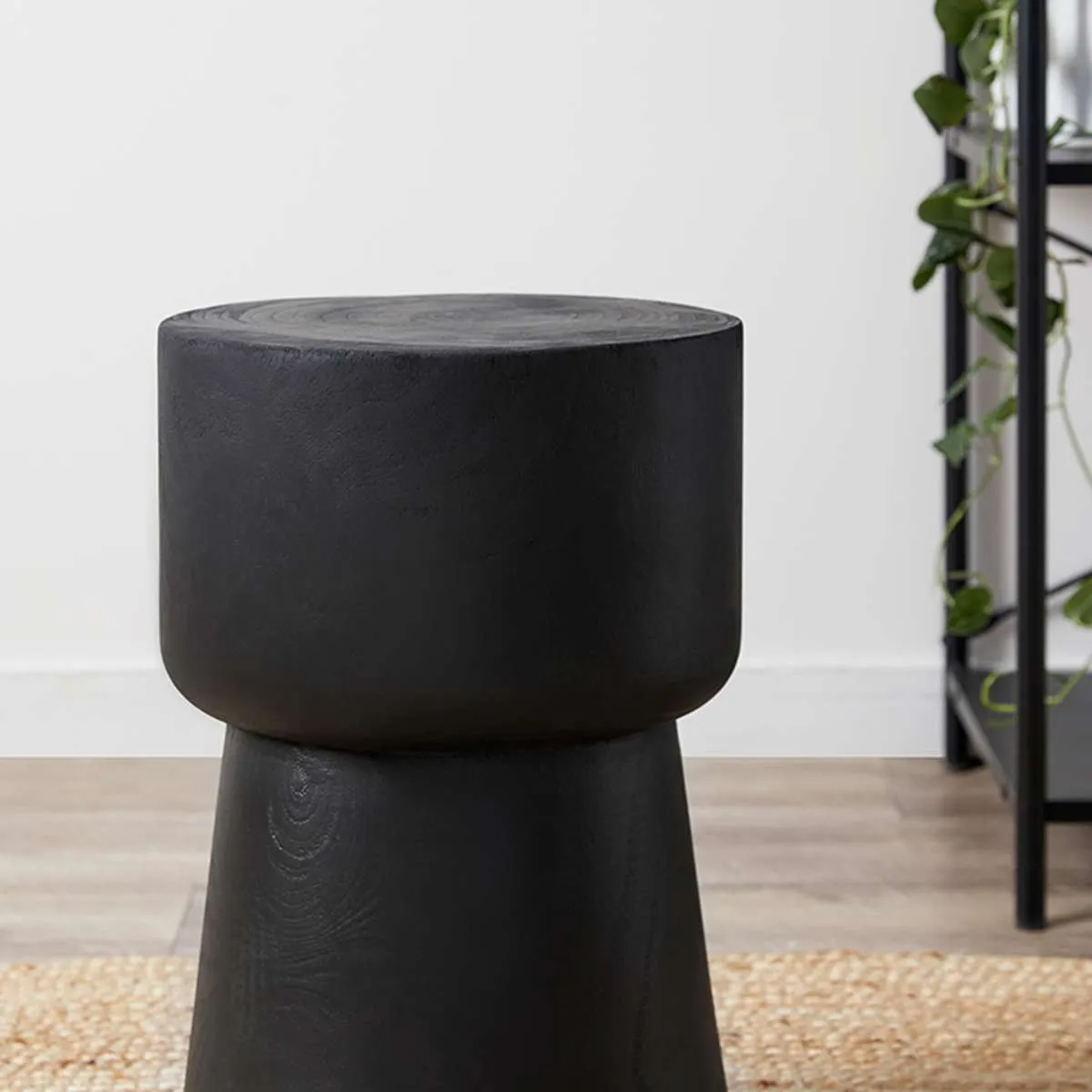 Frederick Wooden Side Table - Black Mocka